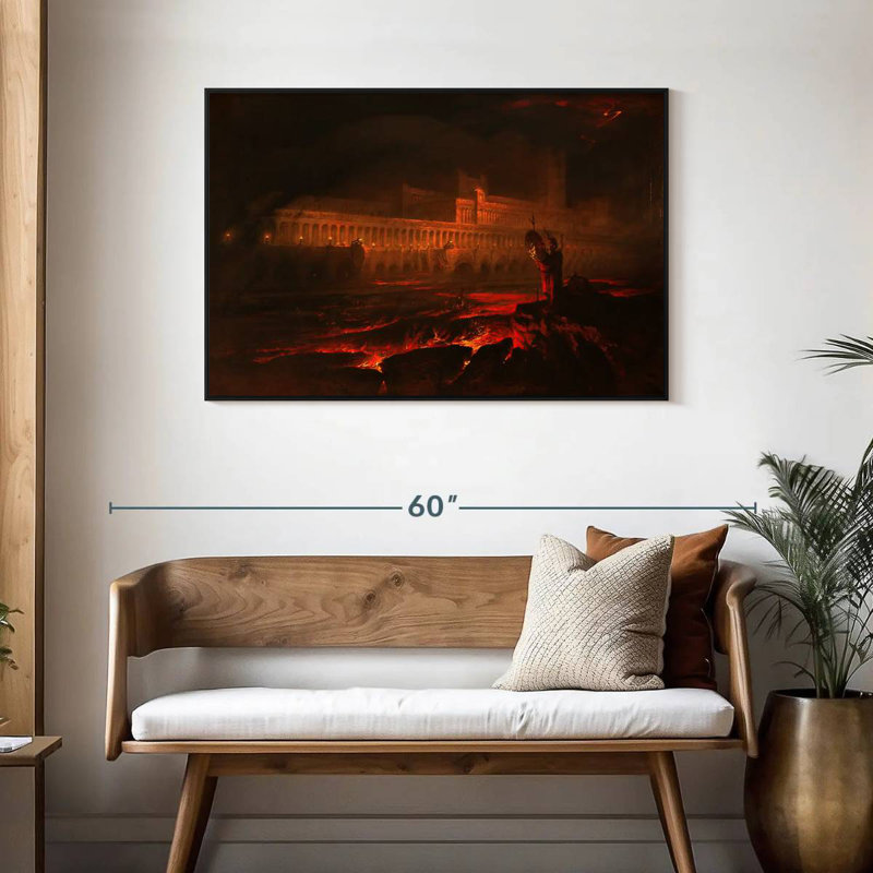 Le Pandemonium, Cadre flottant noir, 43 po x 29 po