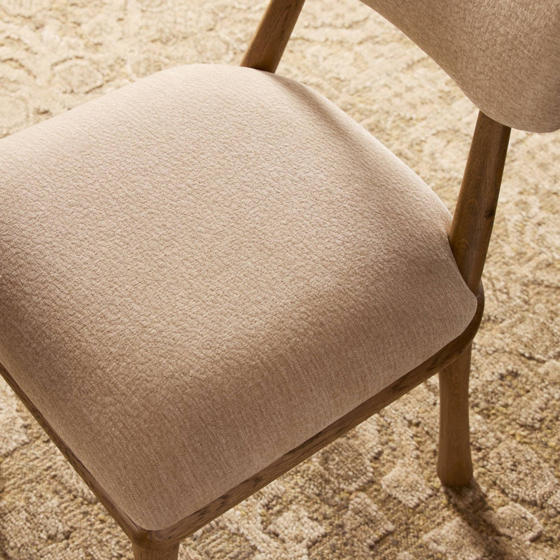 Juna Upholstered Dining Chair, Smoked Oak, Natural