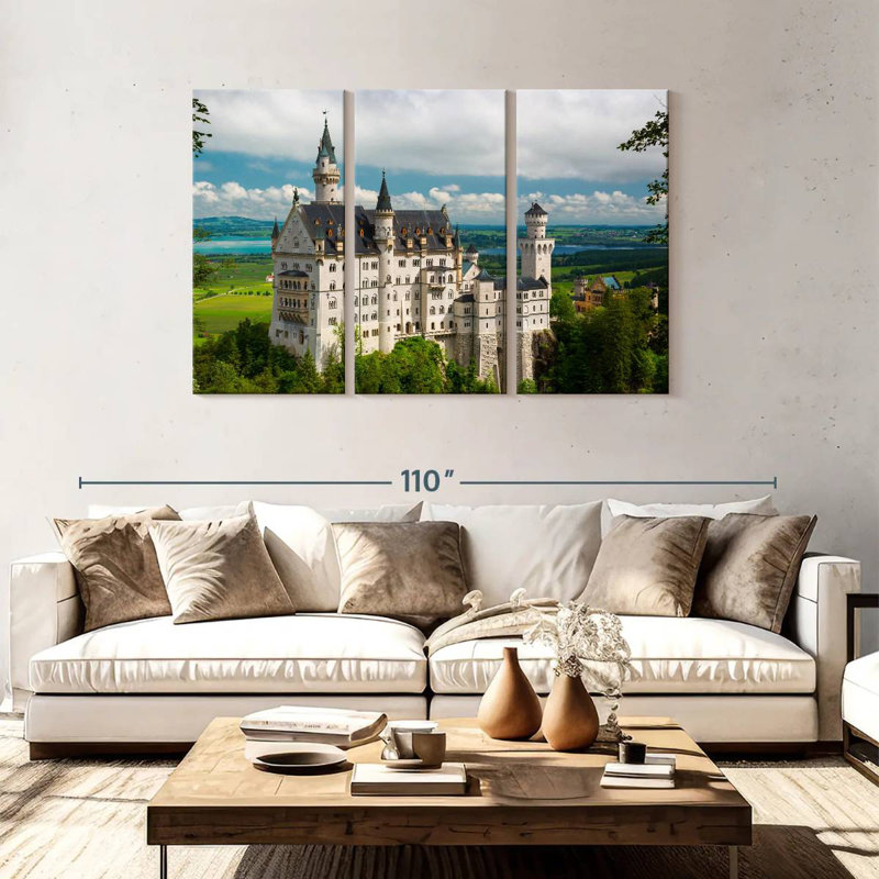 Lilie, le château de Neuschwanstein, H 48 po x l 74 po