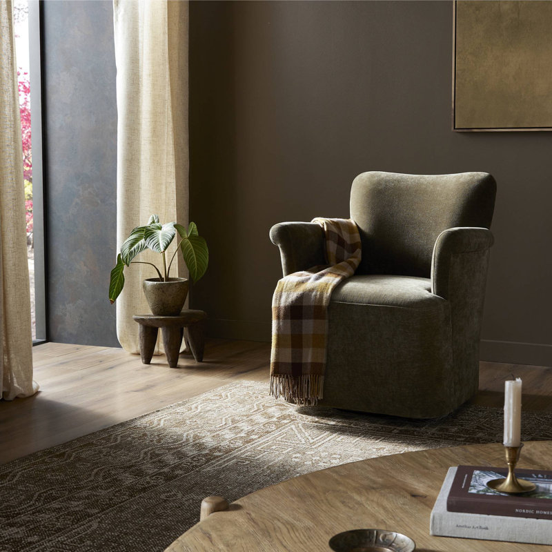 Camellia Swivel Chair, Malmo Olive