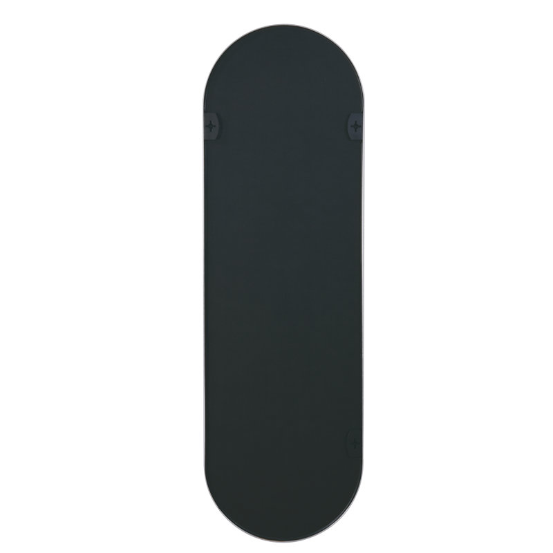 Wall-Mounted Oval Full-Length Mirror, Silver