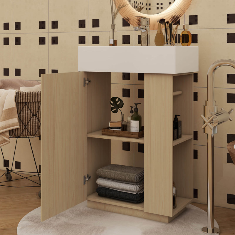 21.6" Stylish Bathroom Vanity Featuring Ceramic Sink