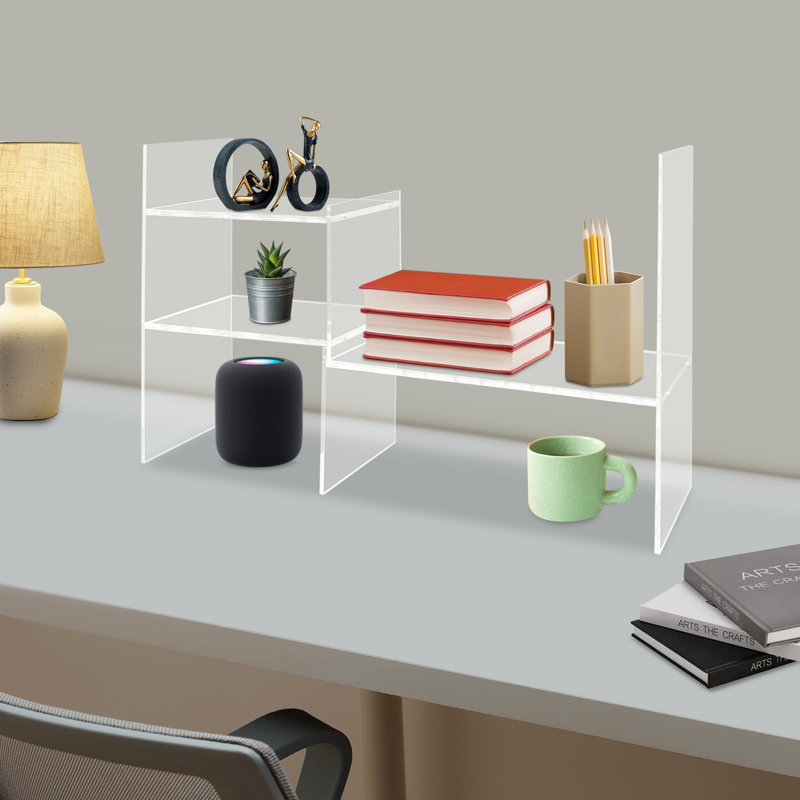 Adjustable Acrylic Desktop Shelf