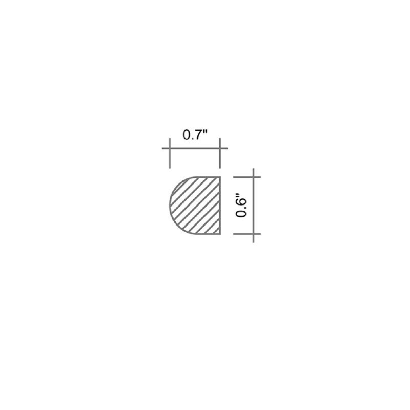 12" x 0.6" Marble Pencil Liner Tile Trim in Polished, Honed