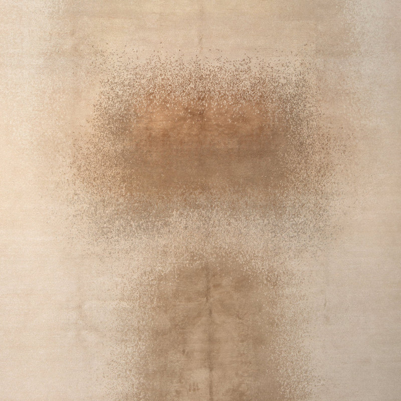 Contemporary Wool Blend Rug, Natural, Rectangle 10' x 14'