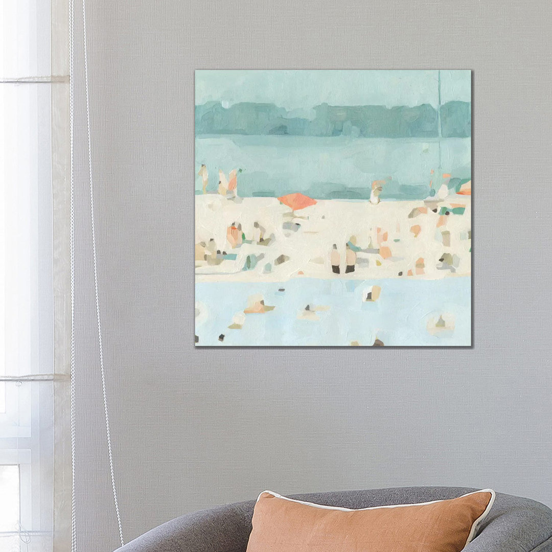 Sea Glass Sandbar II by Emma Scarvey - Wrapped Canvas Print