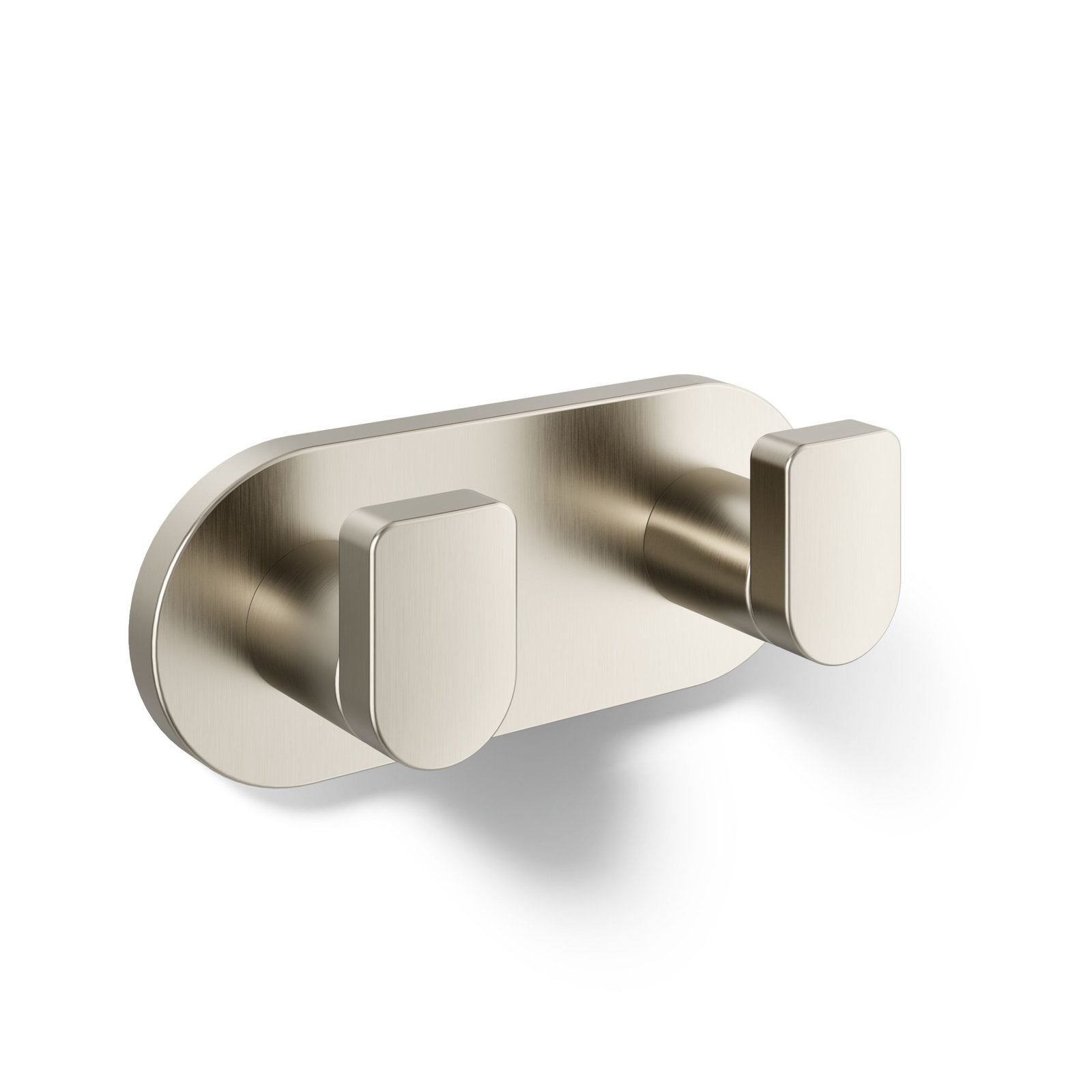 Composed Wall Mounted Double Robe Hook, Gray
