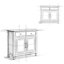 Armoire de rangement en bois massif à 2 tablettes avec 2 tiroirs de rangement Connaught-1072854228
