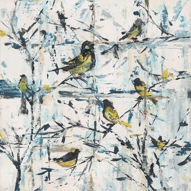 «Goldfinch Gathering», reproduction sur toile tendue, H 48 po x l 48 po
