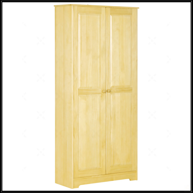 67" Pinewood Kitchen Pantry Storage Cabinet