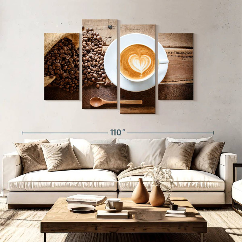 Yarlin Latte Coffee, 54" H x 84" W