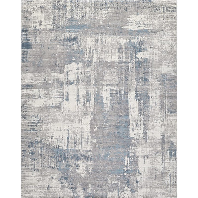 Hand-Knotted High-Quality Gray and Beige Area Rug