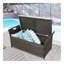 Banc de rangement en osier pour terrasse