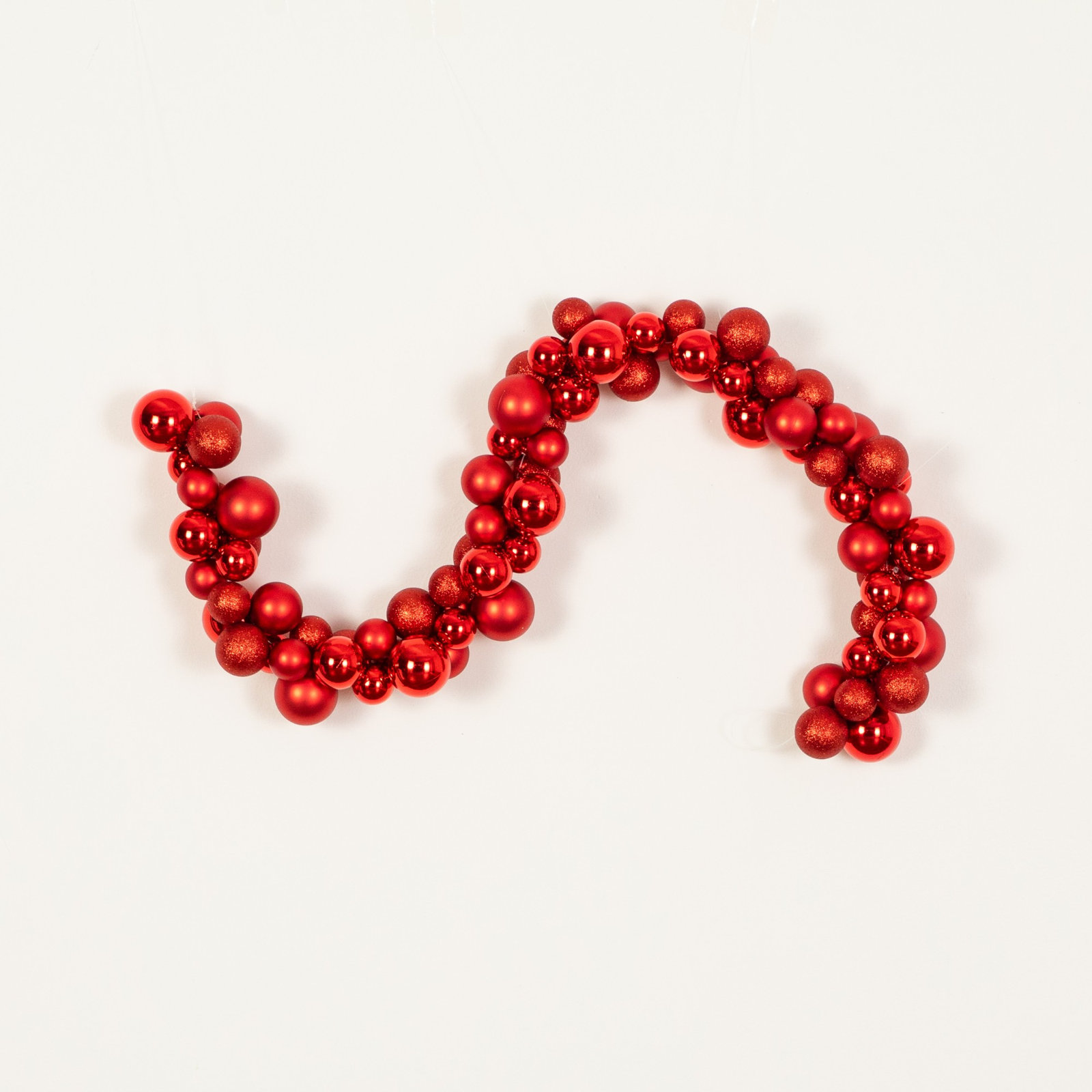 6ft. Christmas Garland with Red Shatterproof Ornaments