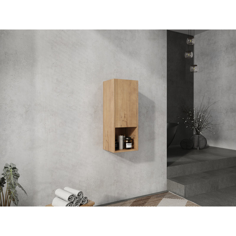 Armoire de salle de bain avec portes à fermeture en douceur, Brown