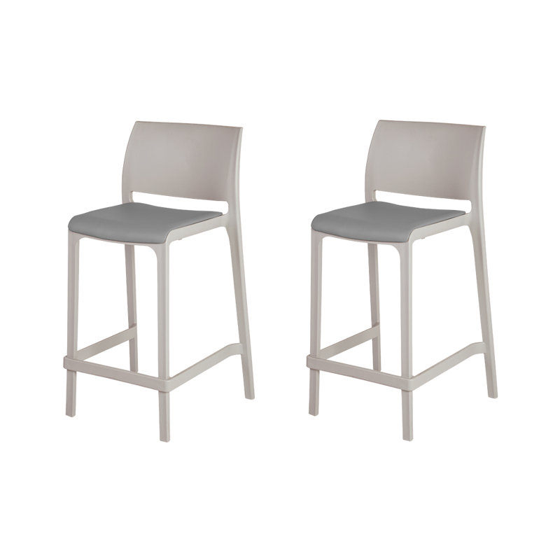 Tabouret de comptoir Sensilla, Taupe, Tabouret de comptoir (siège à une hauteur de 25,