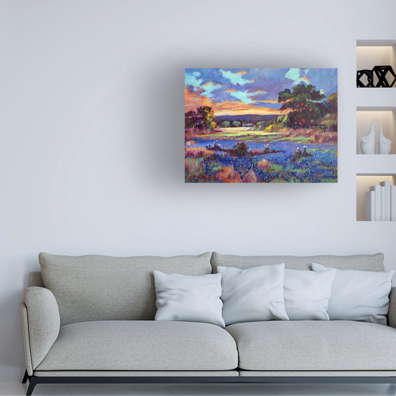 Œuvre d'art sur toile, bolivaire, David Lloyd Glover, TEXAS SKY, H 24 po x l 32 po