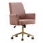 Chaise de bureau ergonomique réglable à mi-dossier avec tissu rayé pour le travail, les études et la détente.-461740750
