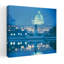 Government building lit up at night Capitol Building Washington DC USA 1 Piece Wrapped Canvas Wall Art-663960212