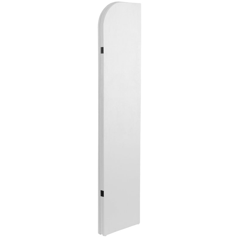 Cloison pliante en velours 3 panneaux Wayt, Blanc