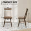 Chaises de salle à manger Windsor à dossier étroit et 7 fuseaux, ensemble de 8, en bois massif, pour cuisine et salle à manger-1983903636-2038133791