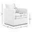 Fauteuil pivotant rembourré avec repose-pieds Bobbi-120869768
