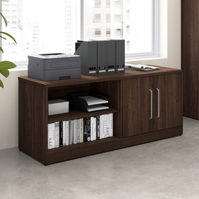 Bush Business Furniture Vista Low Storage Cabinet With Doors And Shelves