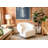 Upholstered Swivel Barrel Chair-468144080