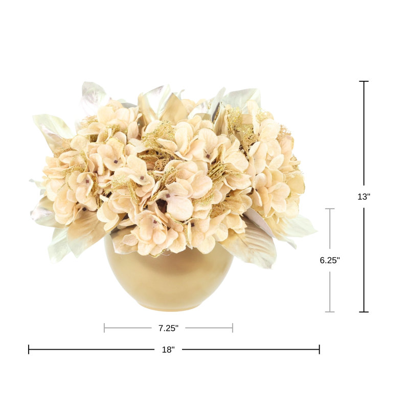 Beaverton Magnolia Faux Floral in Pot, Cream