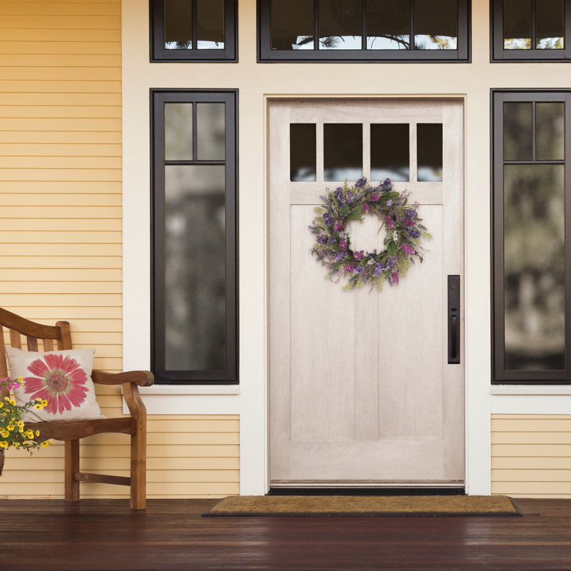 24" Artificial Lavender Floral Spring Wreath
