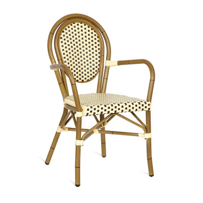 Caulksville Stacking Patio Dining Armchair with Cushion