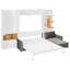 Lit escamotable escamotable moderne Junoa avec grand canapé, tablettes et armoires de rangement, double éclairage-126554000