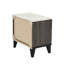 Table de chevet 2 tiroirs en bois gris avec pieds et support stable