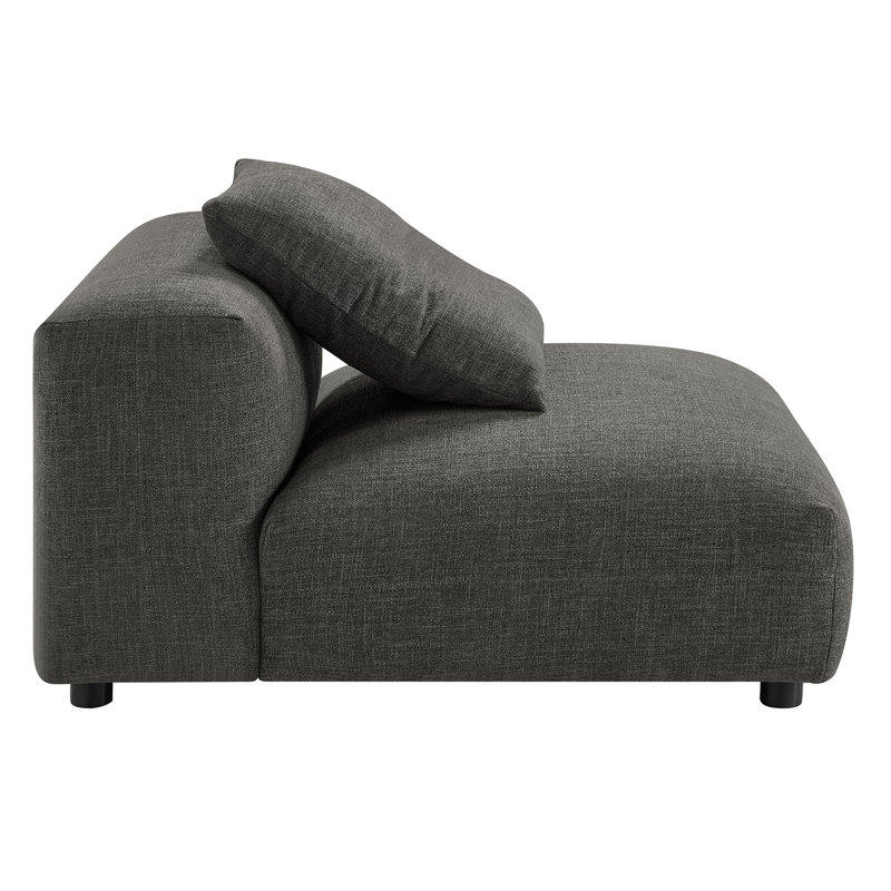Solace 4-Piece Modular Upholstered Sectional Sofa, Charcoal Fabric