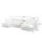 Slipcovered U Shape Sectional Deep Seat Sofa Couch, 3 Seater With French Edges, Multiple Big Pillows, Modular Cloud Couch For Living Room And Apartment-575854424-585449607