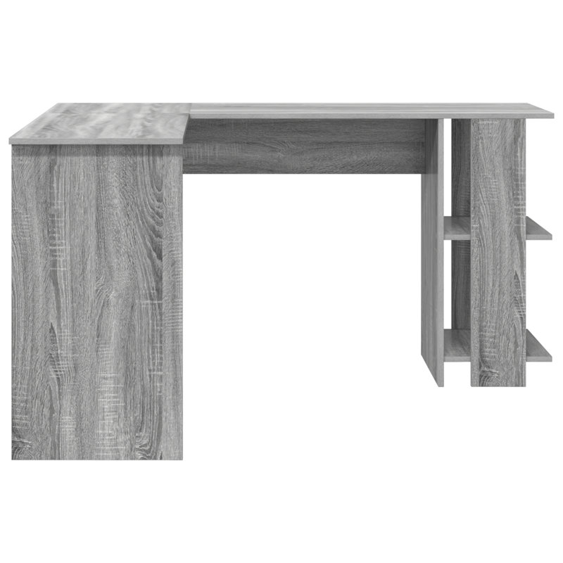 Corner Desk Particle Board Medium, Grey Sonoma
