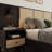 Queen Size Solid Wood Bed Frame With 2 Nightstands, Headboard With Lights-538786933