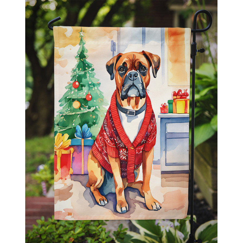 Polyester double face Noël, H 15,5 po x l 11,25 po