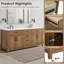 Ensemble de meuble-lavabo double 72 po avec plateau en marbre Shamar-960628928