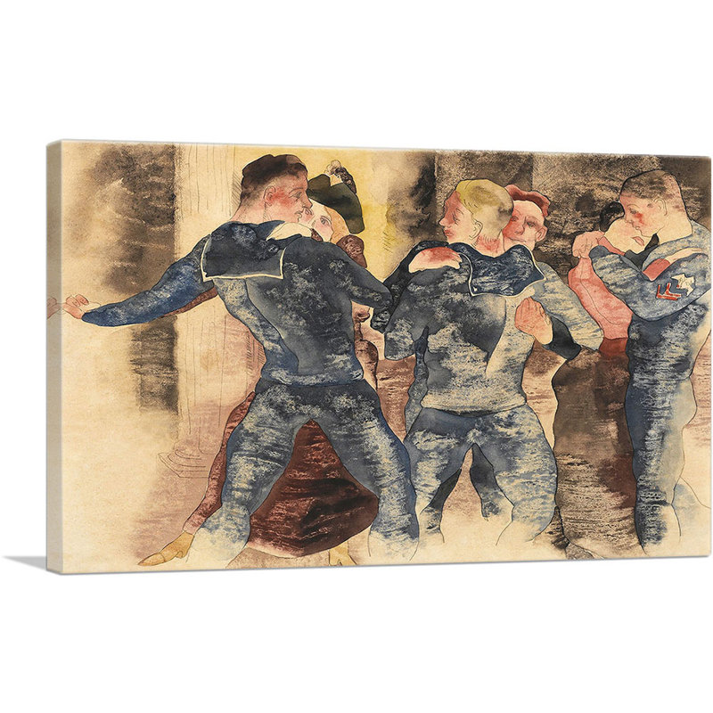 "Dancing Sailors" par Charles Demuth, reproduction d'art sur toile tendue, H 18 po x l 26 po x P 1,5 po