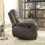 Fauteuil inclinable poli en microfibre avec finition anthracite