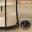 Tables de bout compactes avec station de charge, bois naturel, style industriel pour la maison