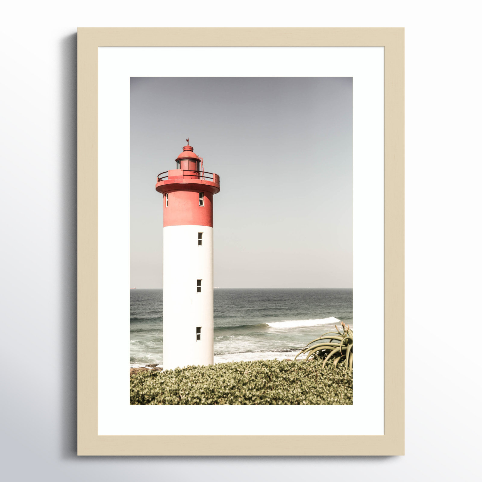 Daisey "Oyster Box Lighthouse" Print, Brown, 21" H x 16" W