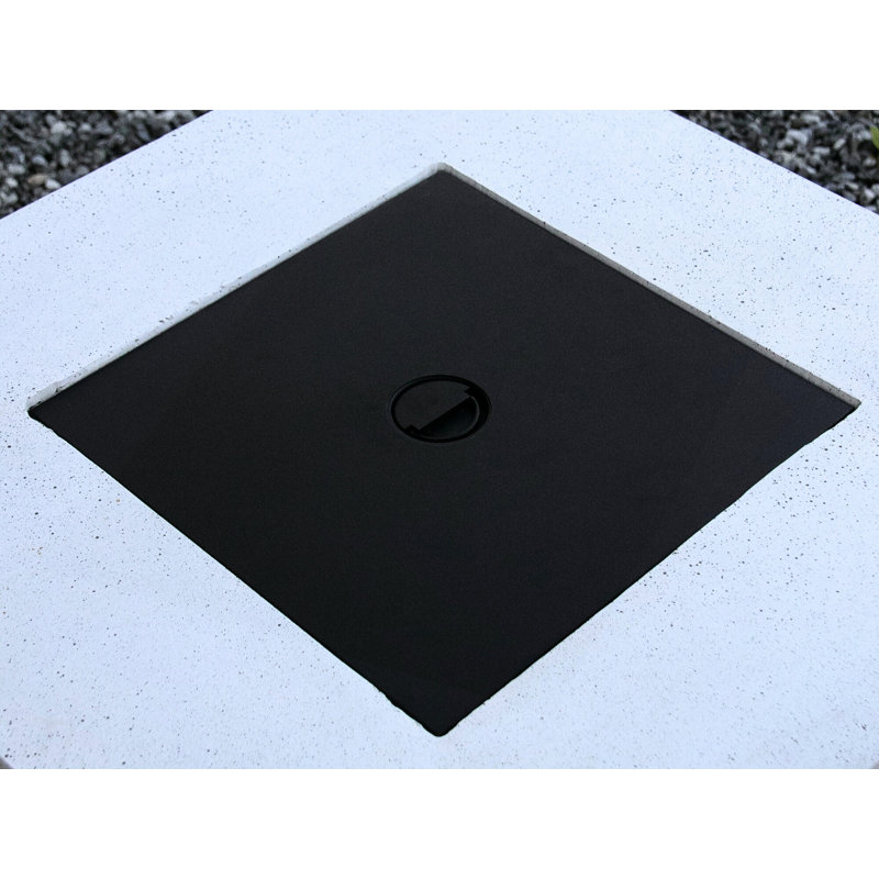 Foyer de table d'extérieur au gaz propane de 25 po de hauteur - procédé de sculpture résistant aux températures élevées de 50 000 BTU pour les matériaux écologiques