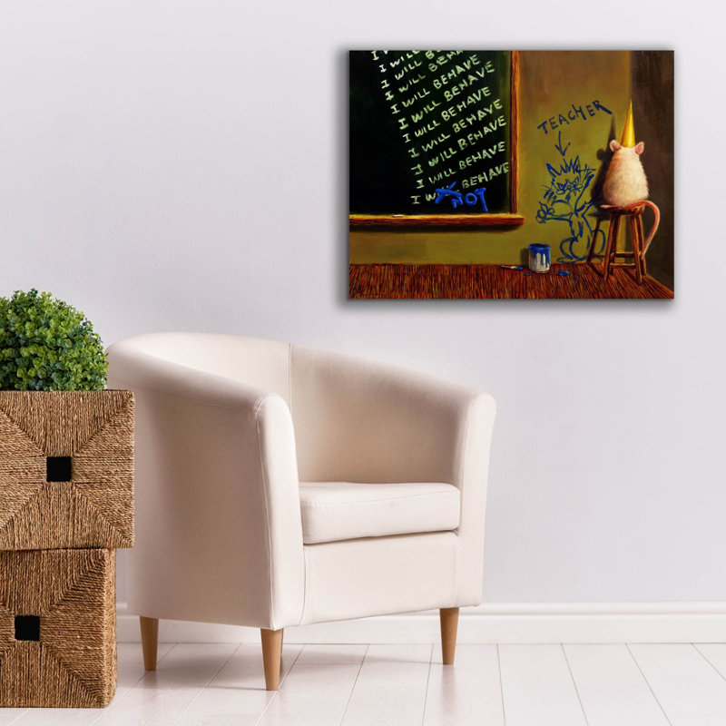 «Action Have Conséquences» par Lucia Heffernan, art mural sur toile, H 26 po x l 34 po x P 1,5 po
