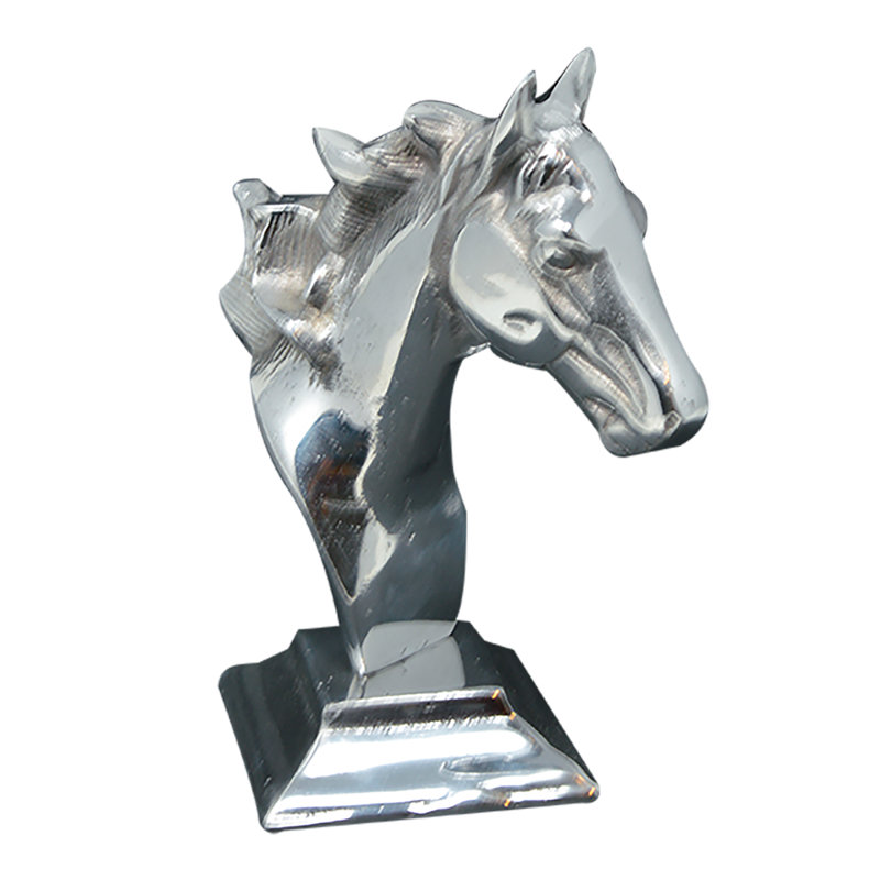 Pewter Horse Head Figurine