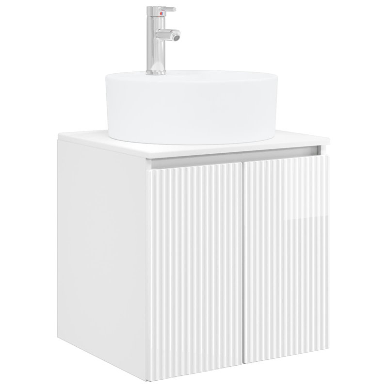 495 mm Bathroom Vanity, High Gloss White