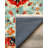 Arathorn Collection Digital Print Cotton-Polyester Blend Rug – Teal & Orange-1651607802