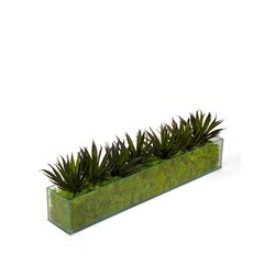Moss Mound, Planter Rectangle ConcreteFaux Greenery, 6