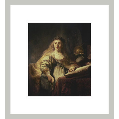 «Saskatia as Minerva» par Rembrandt van Rijn - Estampe numérique encadrée